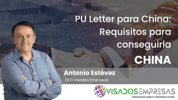 PU letter visado a China